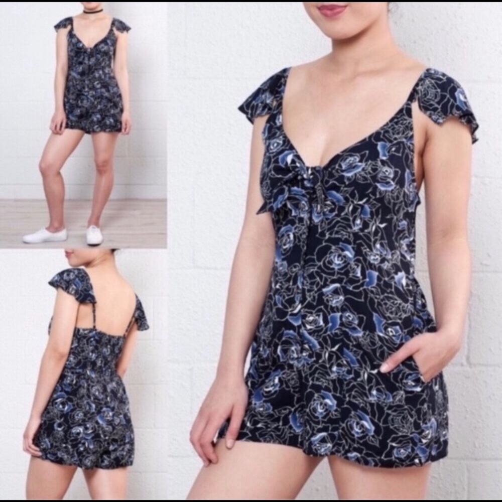 Alythea Blue Floral Romper
